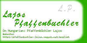 lajos pfaffenbuchler business card
