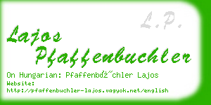 lajos pfaffenbuchler business card